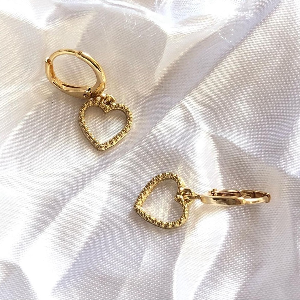 Heart Huggie Earrings